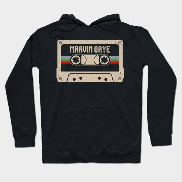 Marvin Gaye Vintage Cassette Tape Hoodie by Horton Cyborgrobot